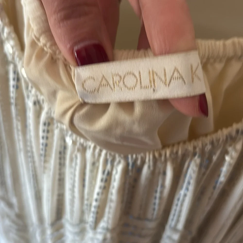 Carolina K-Sequin Embellished Cream Dress from Anthropologie XL - Picture 3 of 9